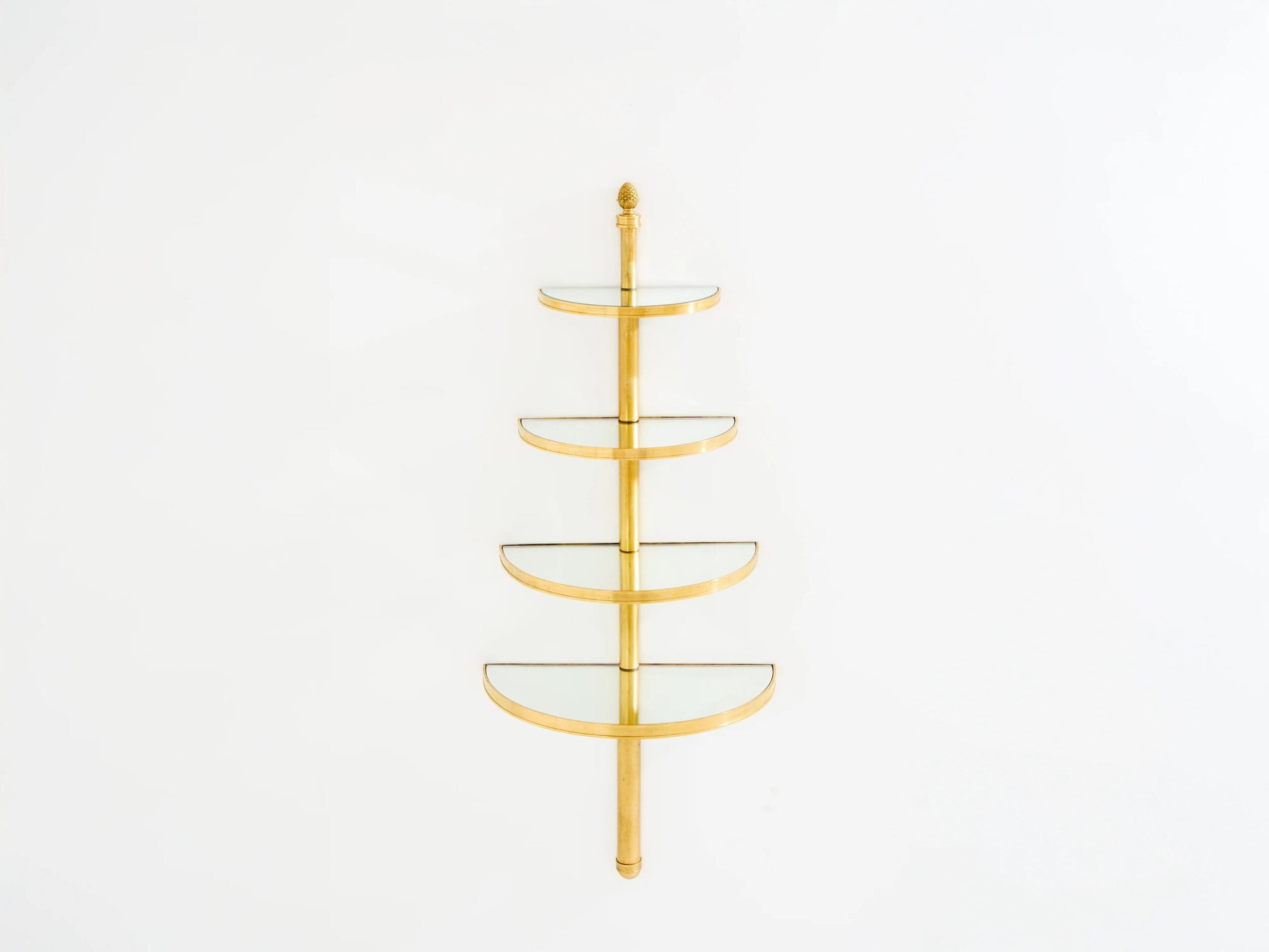Étagère murale Maison Jansen en bronze et miroirs – Design néoclassique 1932
