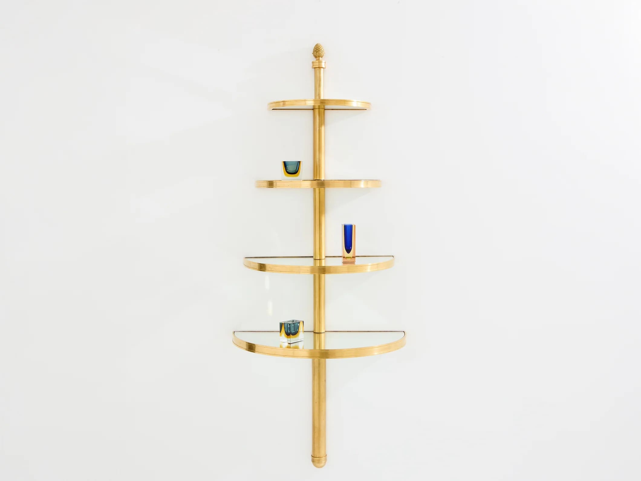 Étagère murale Maison Jansen en bronze et miroirs – Design néoclassique 1932
