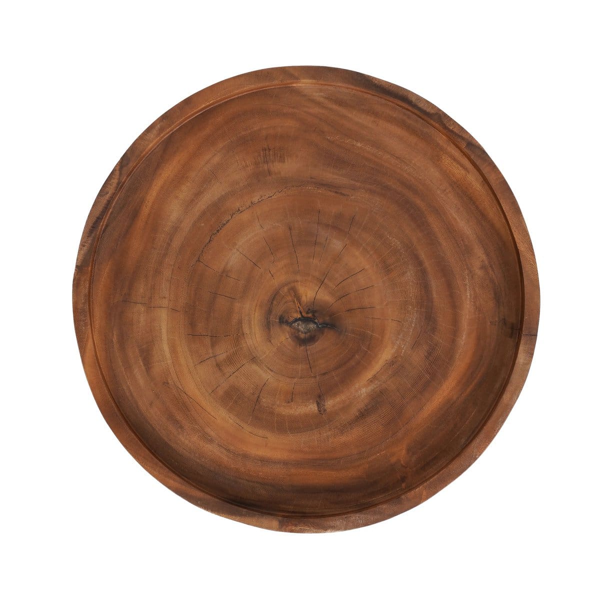 Table d’appoint en bois massif – Design épuré en suar naturel Ø60 cm (pièce neuve)