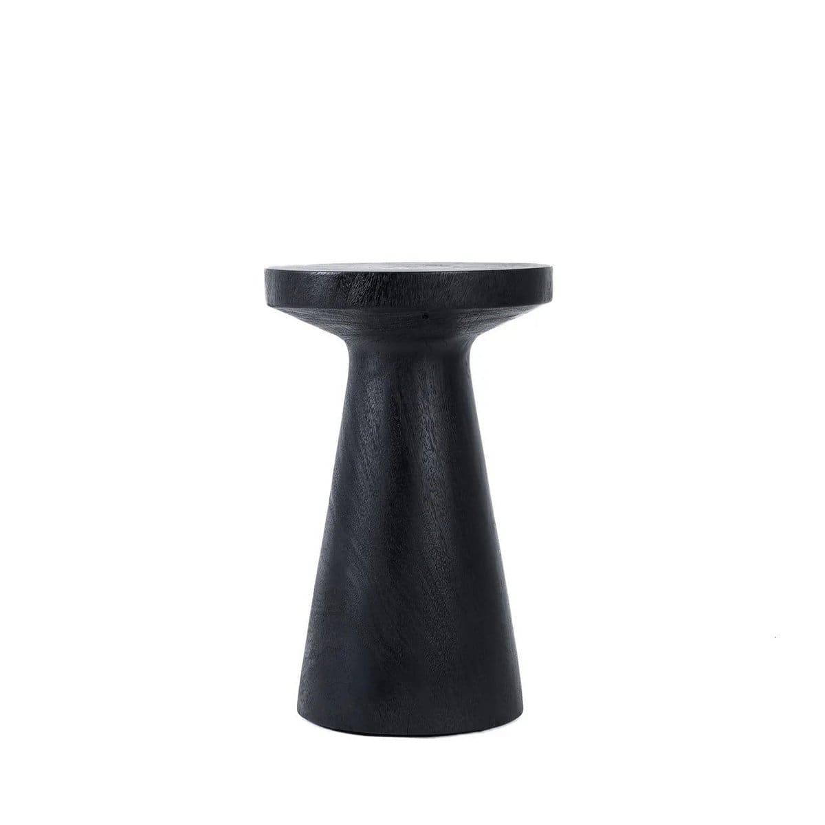 Table d’appoint Fidji – Design minimaliste en bois massif noir