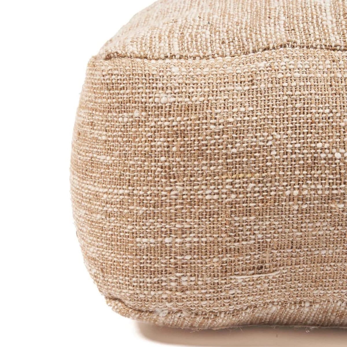 Pouf Comfy – Assise d’appoint en tissu beige doux (pièce neuve)