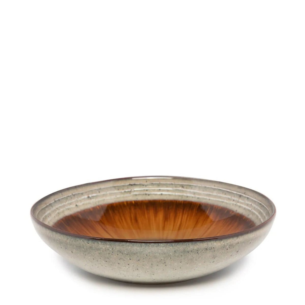 Grand format Comporta – Lot de 4 assiettes à pâtes en céramique craquelée (création neuve, L)