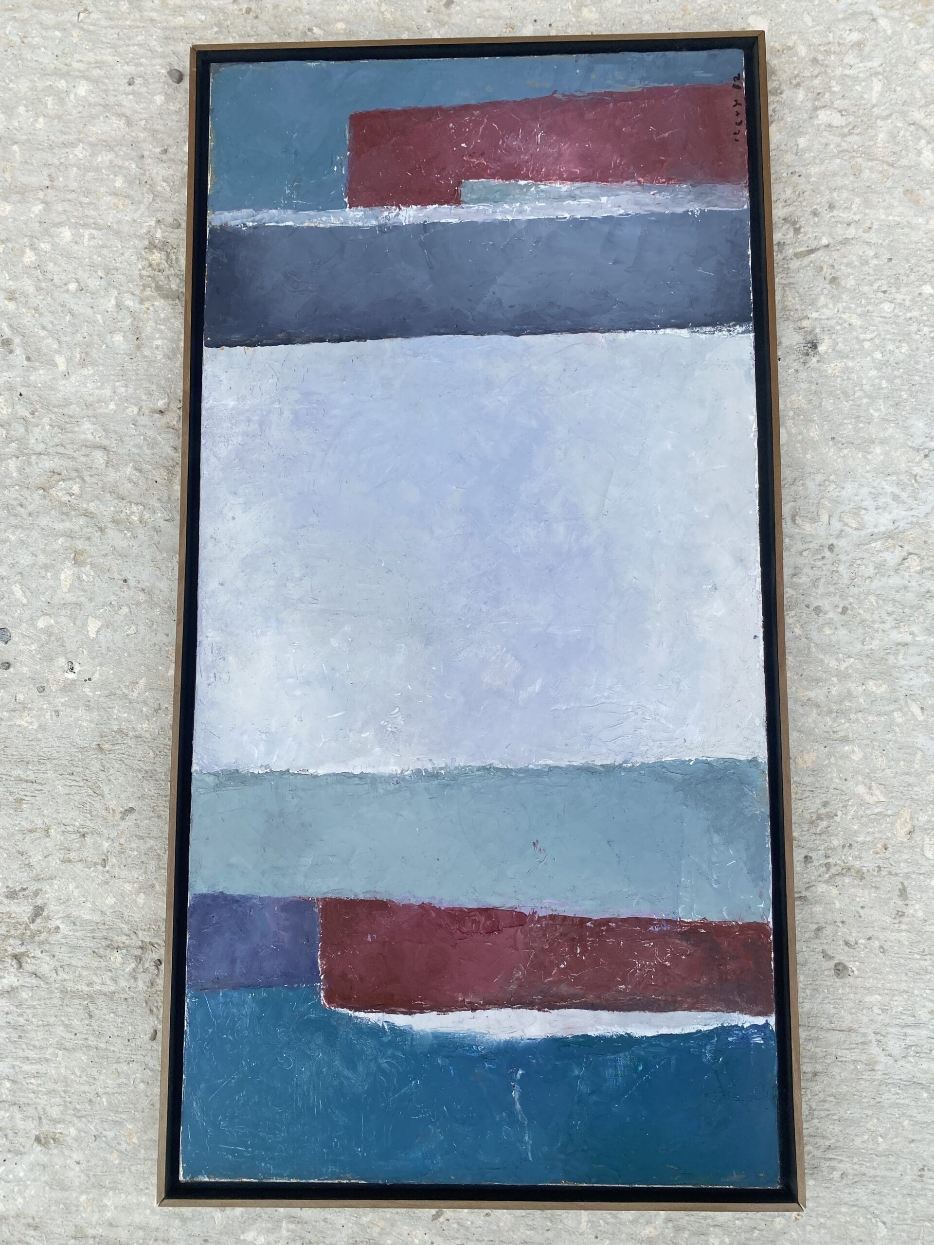 Isadore Lévy – Norbeck (1982), peinture abstraite à l’huile, 80 x 40 cm