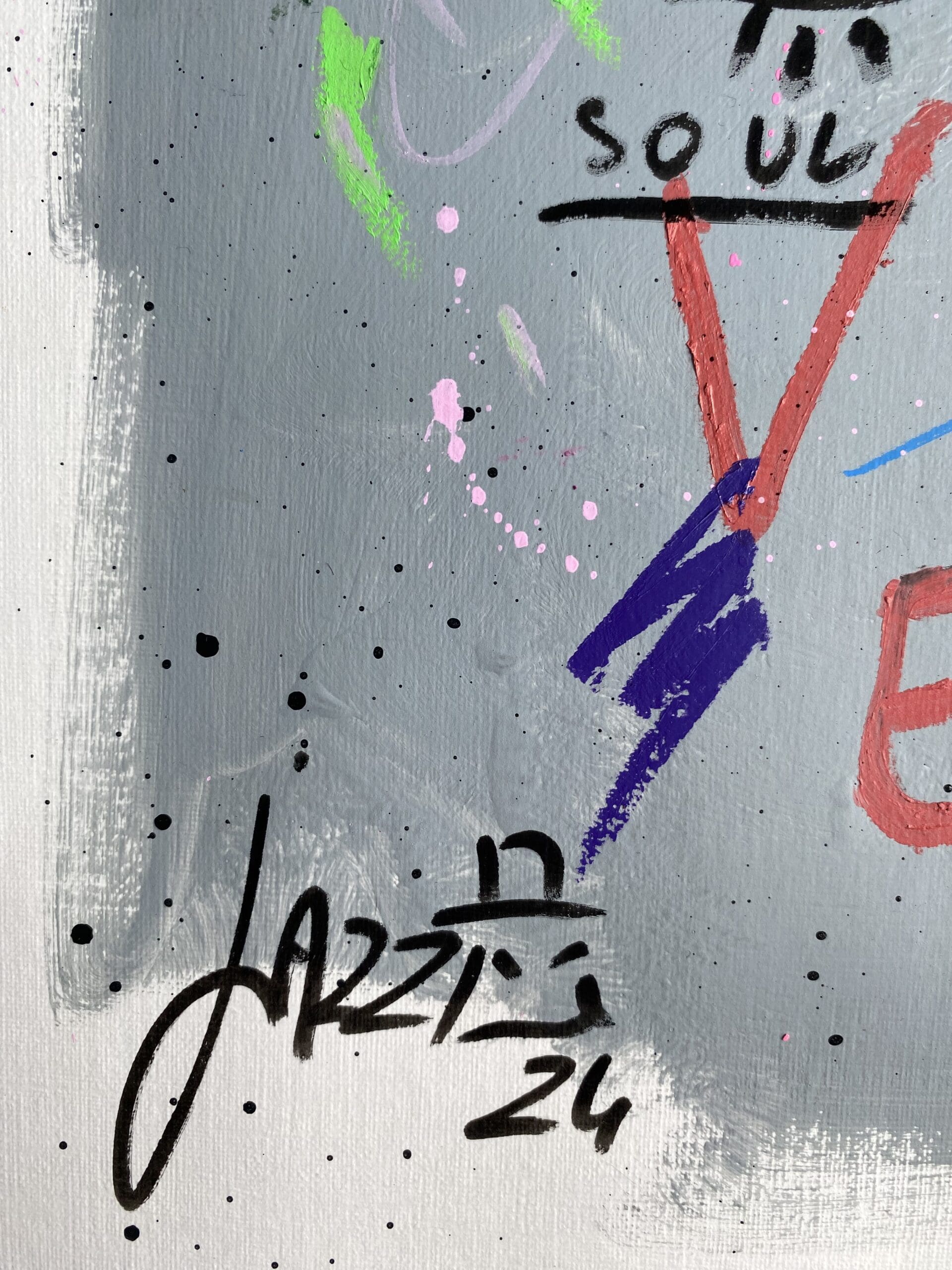 Jazzu – Cartes sur table (2024), techniques mixtes sur papier