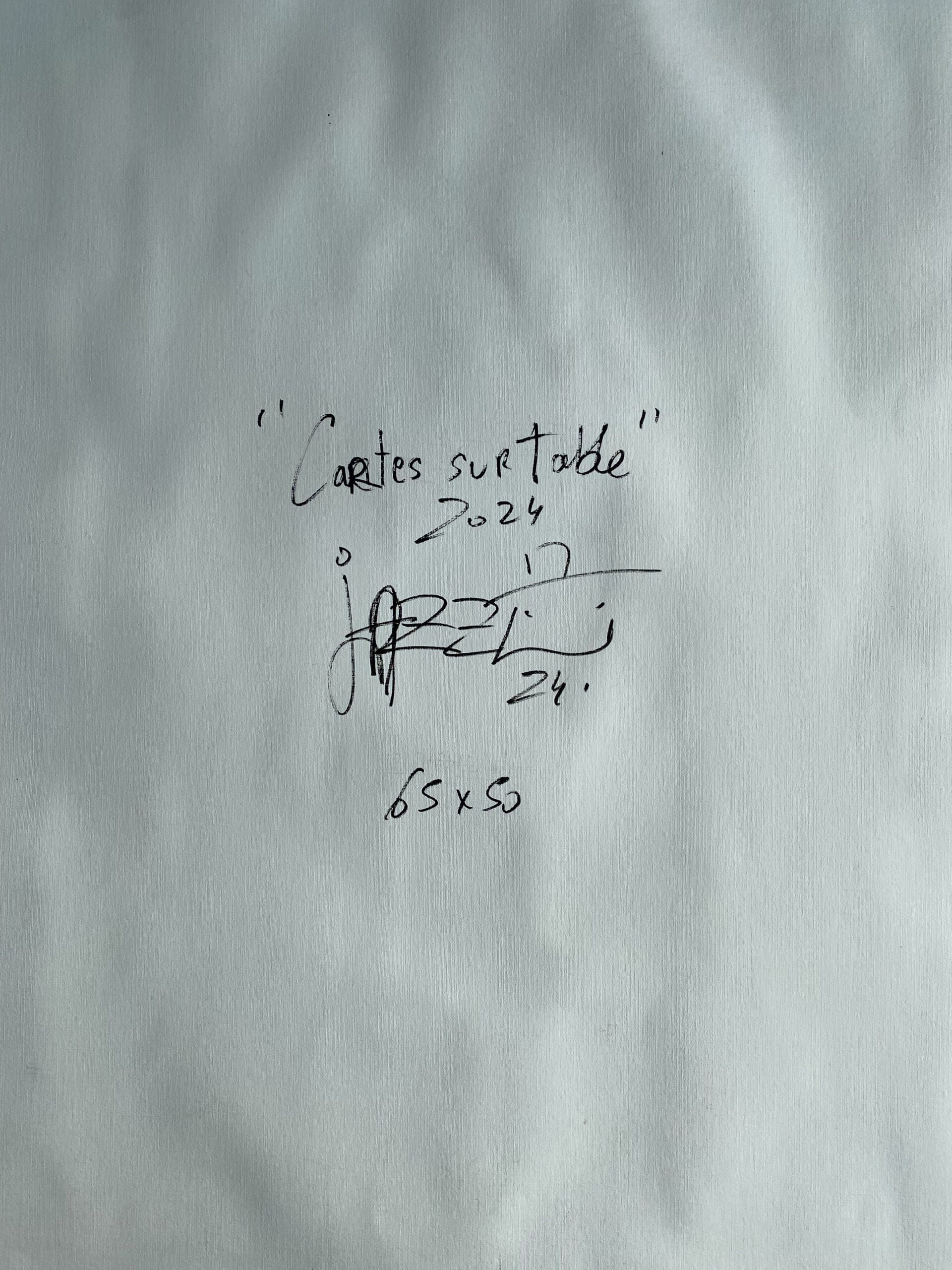Jazzu – Cartes sur table (2024), techniques mixtes sur papier