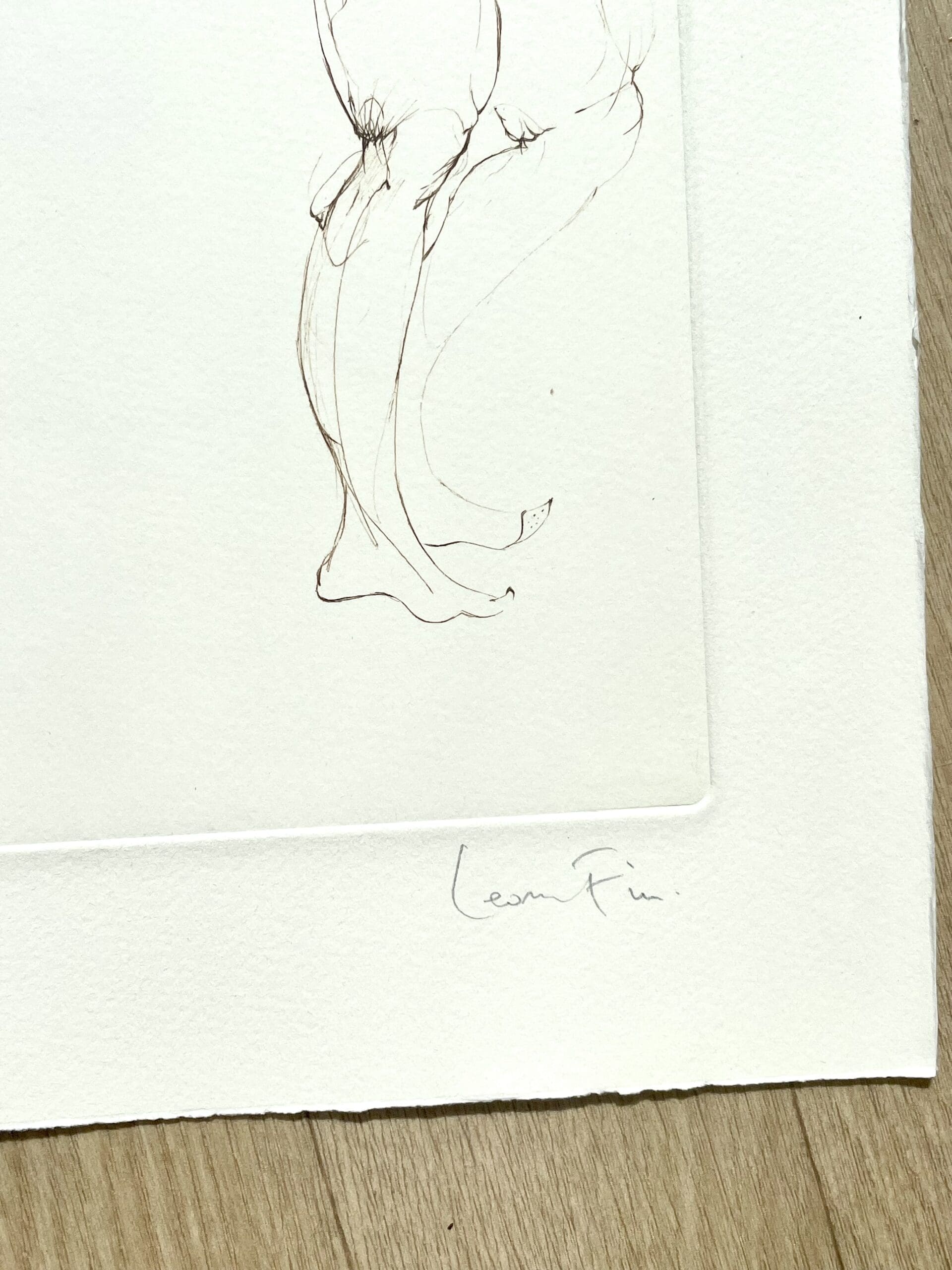 Leonor Fini – Lithographie originale signée avec personnages et chat, épreuve d’artiste, circa 1980