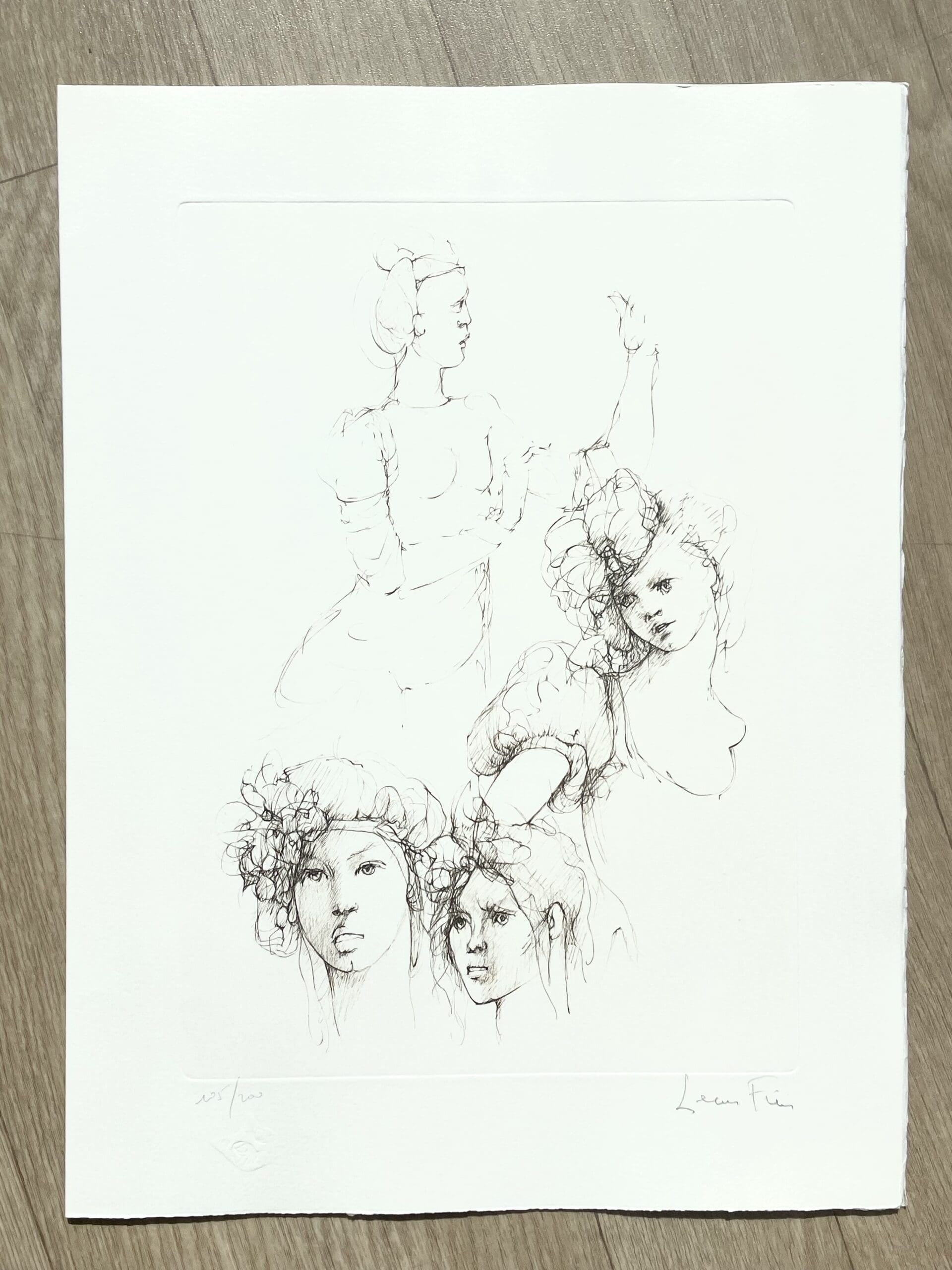 Leonor Fini – Lithographie originale signée, portraits de femmes, circa 1980
