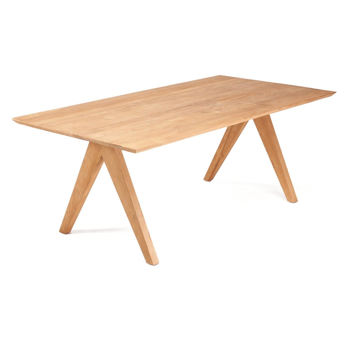 Table à manger en teck recyclé – Artisanat responsable Sainte Croix (pièce neuve)