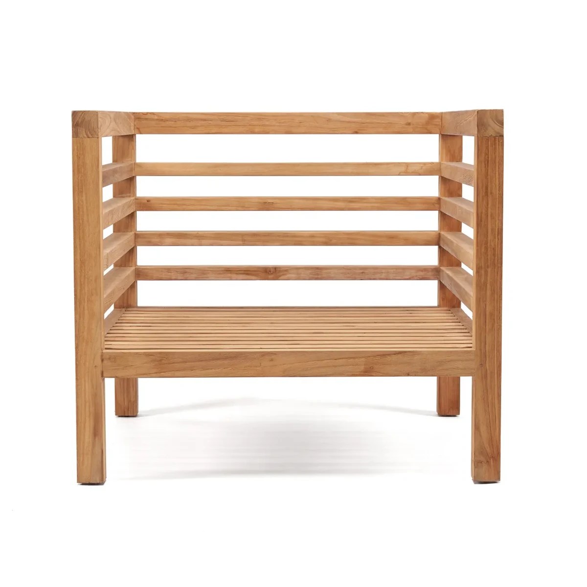 Fauteuil modulaire Moyo – Élégance en teck pour extérieur contemporain (pièce neuve)