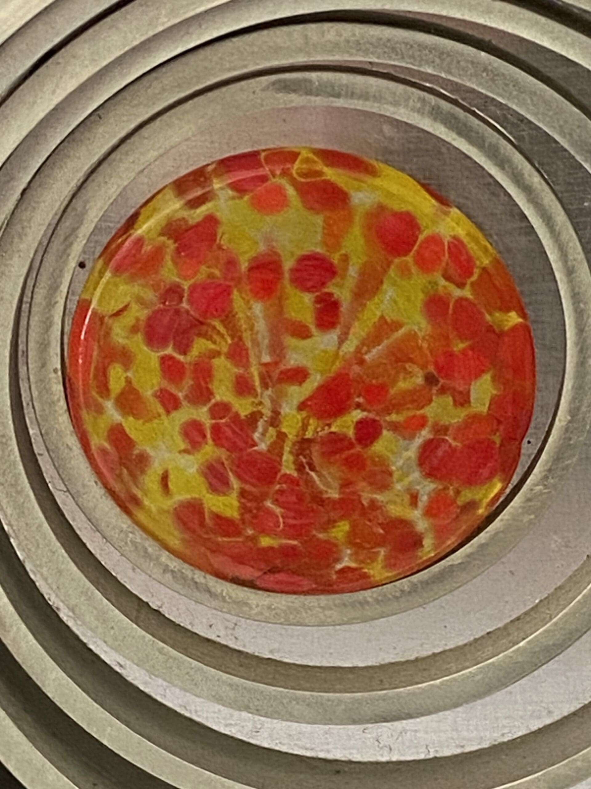 Applique Angelo Brotto en acier poli et verre Murano — Édition Esperia, 1970