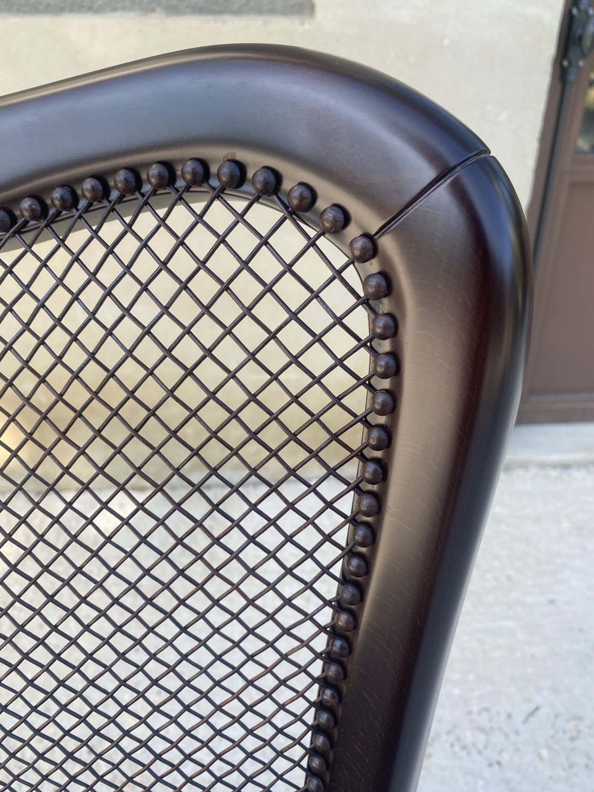 Paire de chaises Promemoria en cuir et acajou – Fait main à Côme (état exceptionnel)