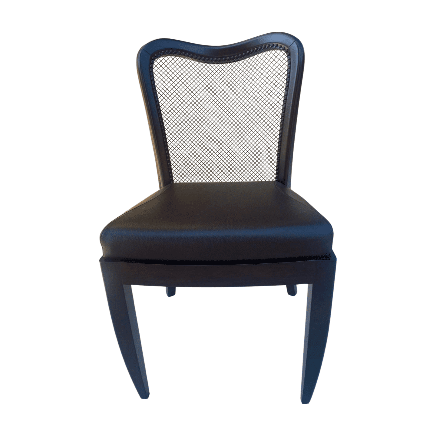Paire de chaises Promemoria en cuir et acajou – Fait main à Côme (état exceptionnel)