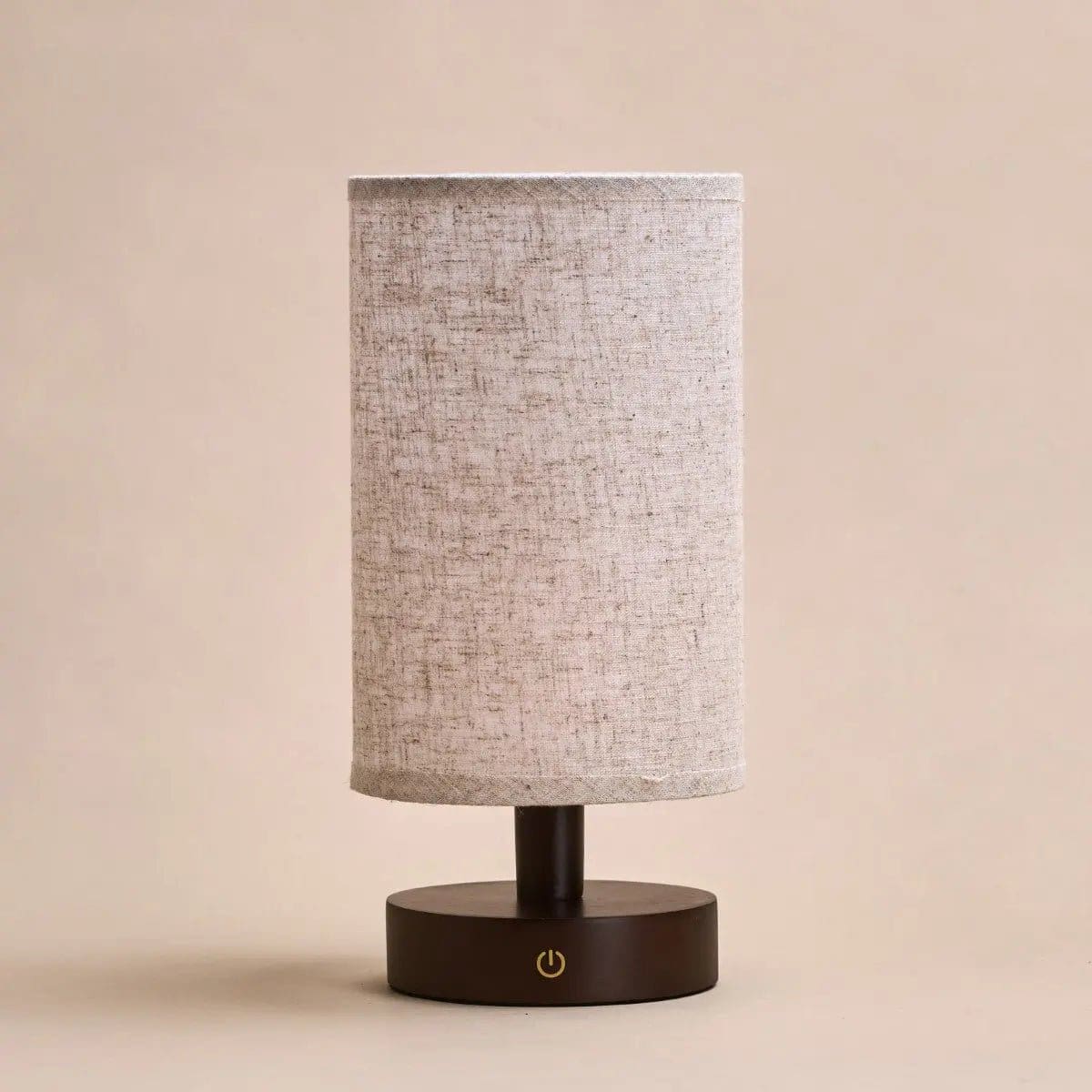Lampe de table Ben en bois marron foncé – rechargeable, à intensité variable, alimentée par USB-C