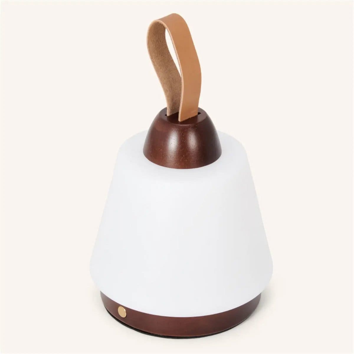 Lumière Nomade – Lampe rechargeable Liv en bois et cuir, 3 modes d’éclairage