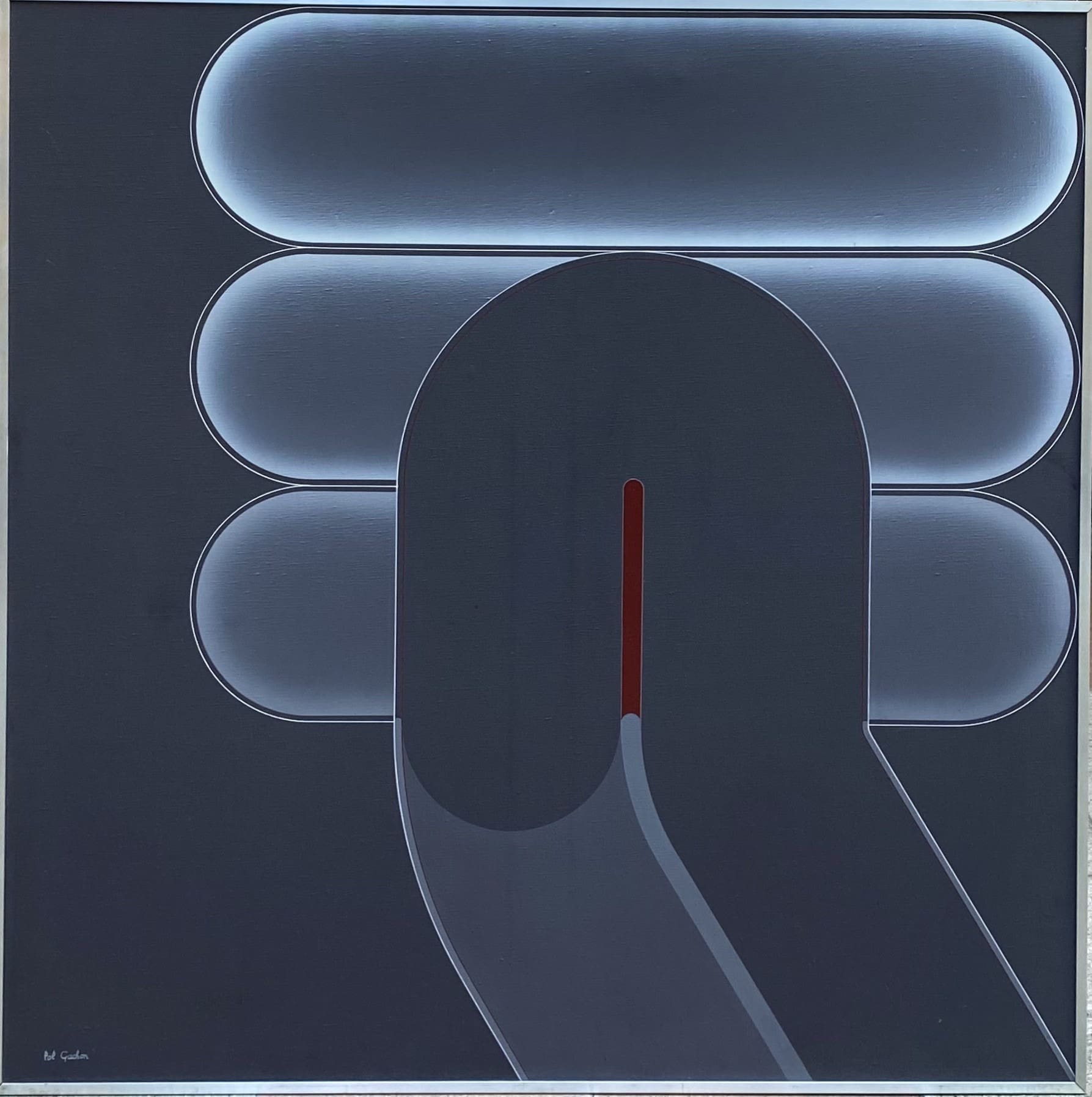 Nuage GF, 1968 – Pol Gachon, peinture abstraite géométrique sur toile