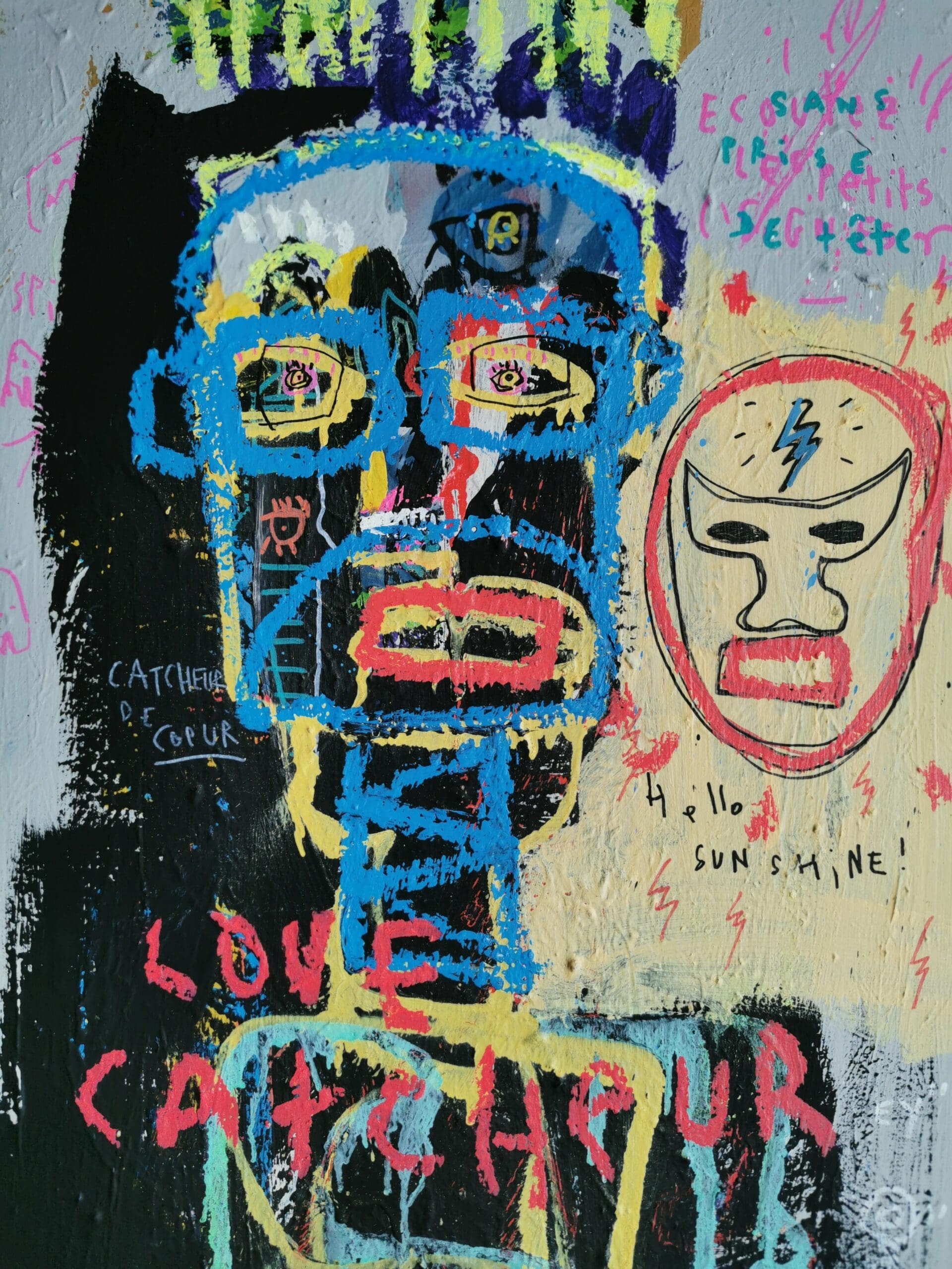 Sans prise de tête – Peinture Jazzu unique sur toile, 2022