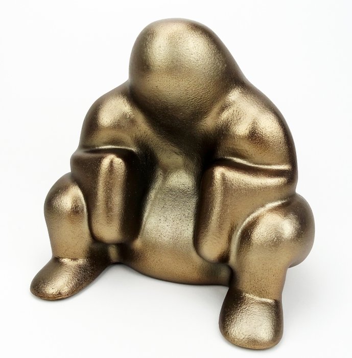 Alessi - Philippe Starck - Butée de porte - Dédé - Résine thermoplastique avec revêtement PVD, métal marron