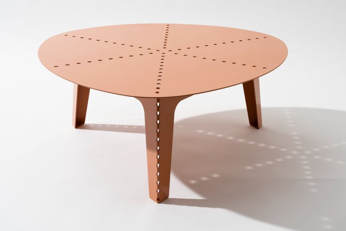 HULE - Table basse - Sandbrook - Acier - Sandbrook Beige-Rouge