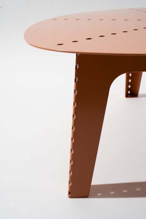 HULE - Table basse - Sandbrook - Acier - Sandbrook Beige-Rouge