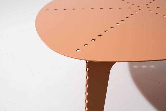 HULE - Table basse - Sandbrook - Acier - Sandbrook Beige-Rouge