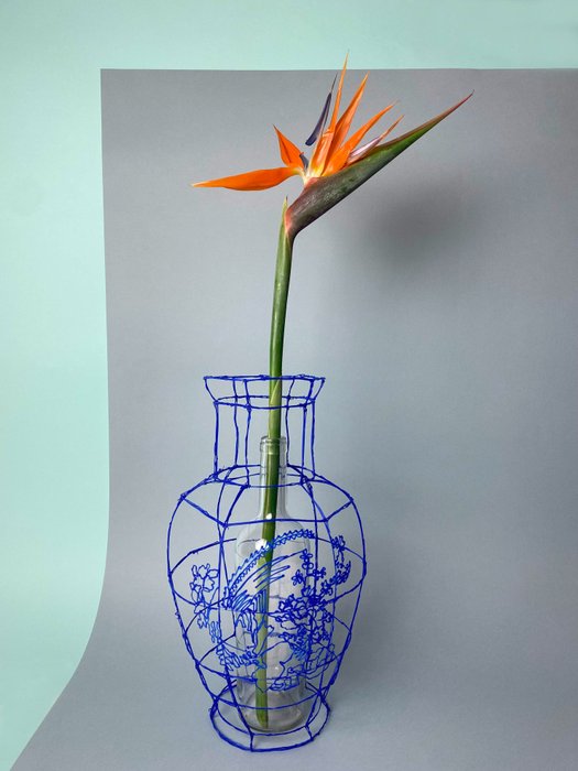 Iris Lucia Design - Iris Lucia - Vase - VASE EN 3D BLEU - Filament d%27impression biodégradable