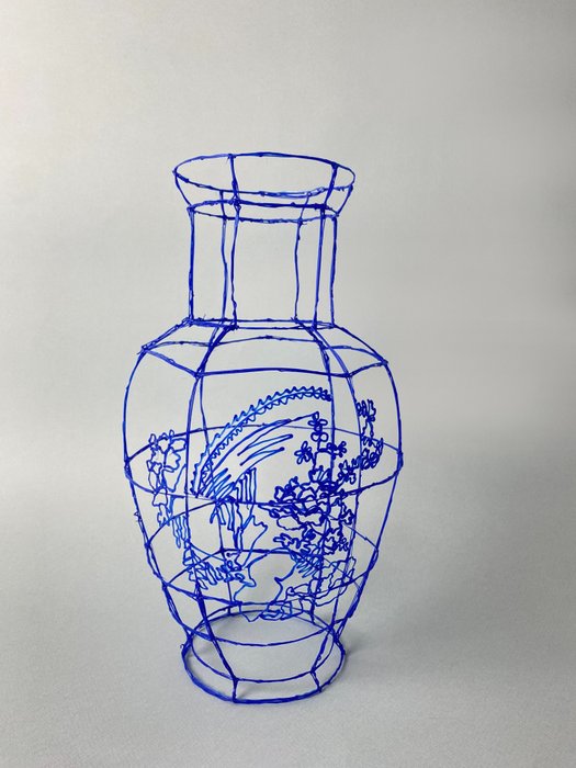 Iris Lucia Design - Iris Lucia - Vase - VASE EN 3D BLEU - Filament d%27impression biodégradable