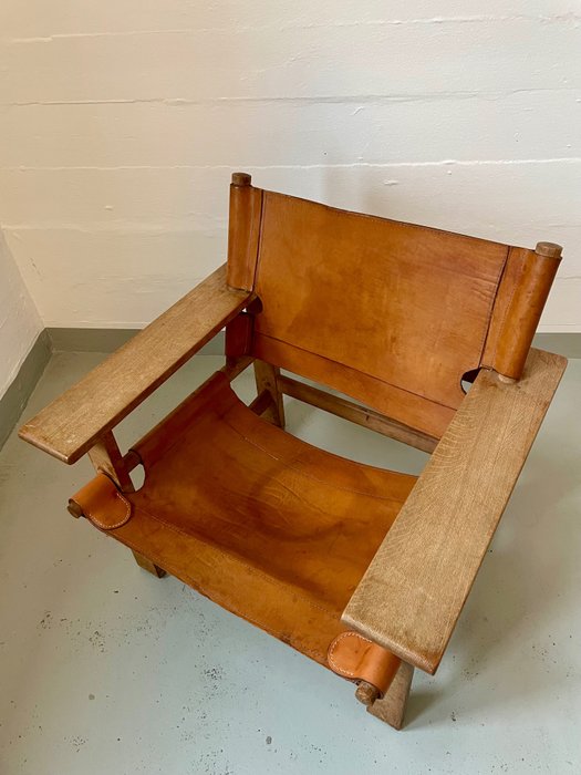 Fredericia Stolefabrik - Borge Mogensen - Fauteuil - Chaise en toile - Cuir