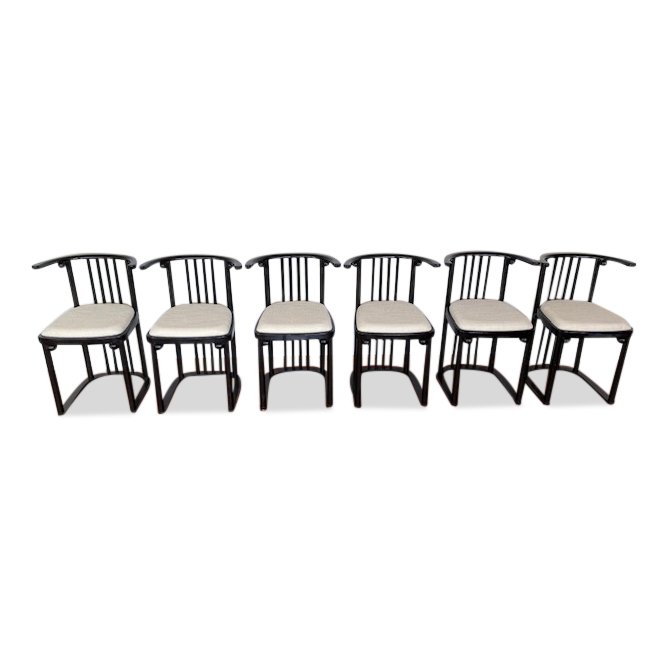 Wittmann Autriche - Josef Hoffmann - Chaise (6) - Bois - Chaise Fledermaus