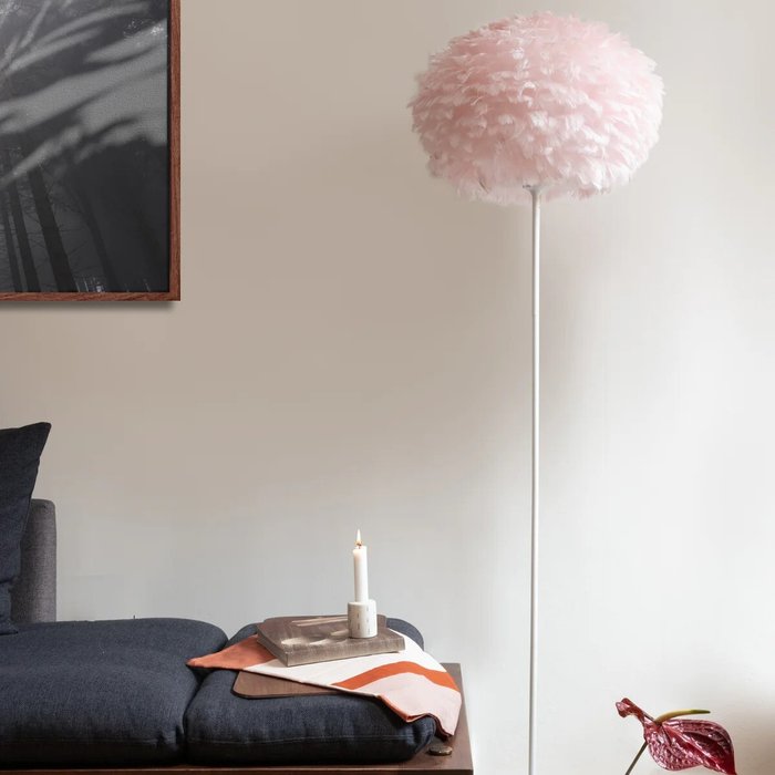 Umage - Soren Ravn Christensen - Lampadaire - Éos - Aluminium, Plumes d%27oie