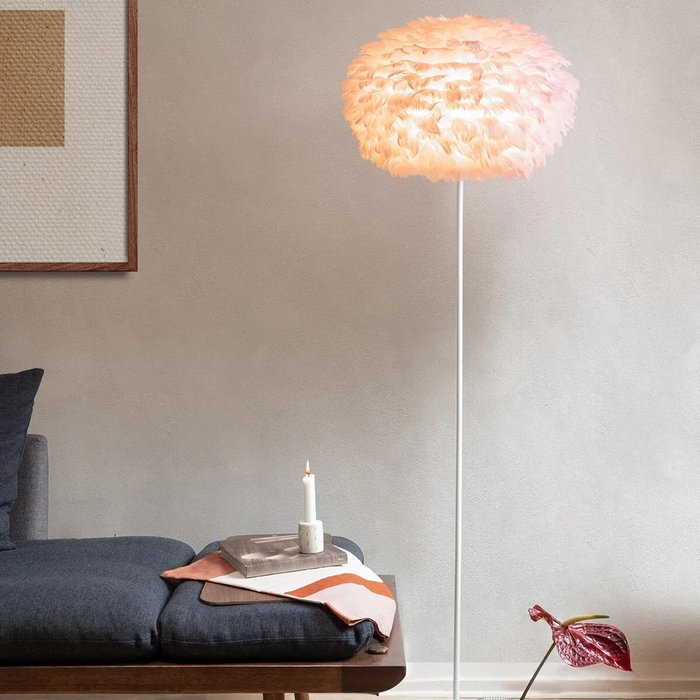 Umage - Soren Ravn Christensen - Lampadaire - Éos - Aluminium, Plumes d%27oie