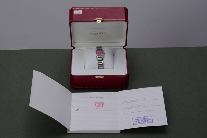 Cartier - Tank Française %27Raspberry Dial%27 Limited Edition - W51030Q3 - Femme - 2010-2020