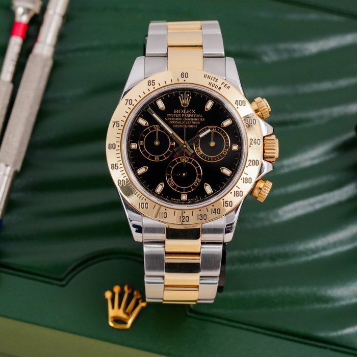 Rolex - Daytona Cosmograph Black Dial Two Tone 18k - 116523 - Homme - 2000-2010