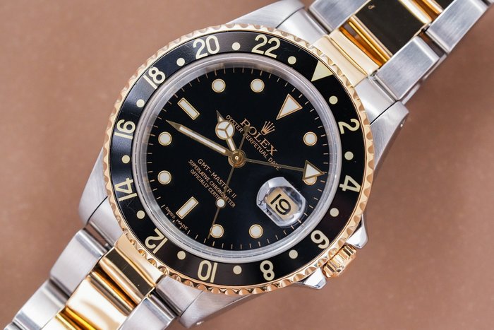 Rolex - GMT-Master II 18K Gold - Sans Prix de Réserve - 16713 - Homme - 1990-1999