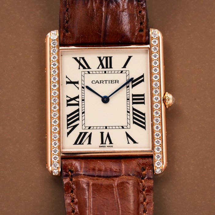 Cartier - Tank Louis Cartier XL 18k Rose Gold Diamond - WT200005 - Homme - 2010-2020