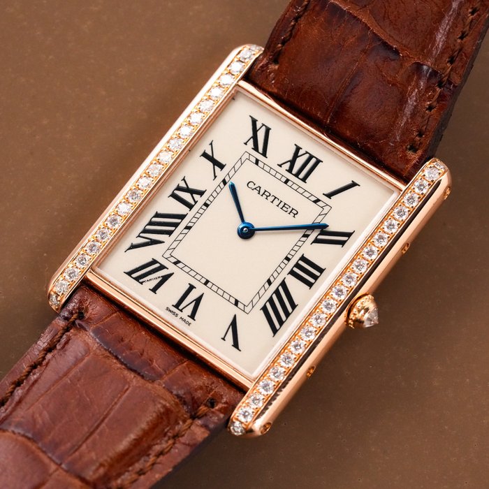 Cartier - Tank Louis Cartier XL 18k Rose Gold Diamond - WT200005 - Homme - 2010-2020