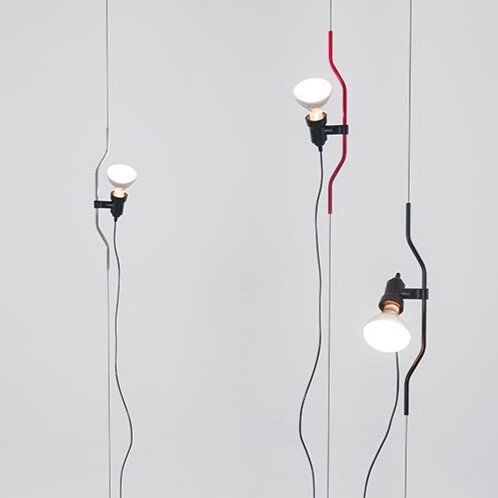 Flos - Pio Manzù, Achille Castiglioni - Lampe à suspendre - Parentesi Dimmable - Acier - CHOISISSEZ VOTRE COULEUR