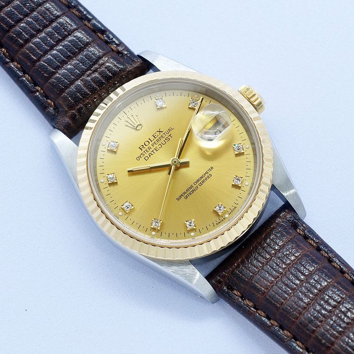 Rolex - Oyster Perpetual Datejust - Ref. 16233G - Homme - 1990-1999