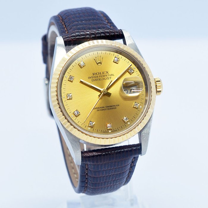 Rolex - Oyster Perpetual Datejust - Ref. 16233G - Homme - 1990-1999