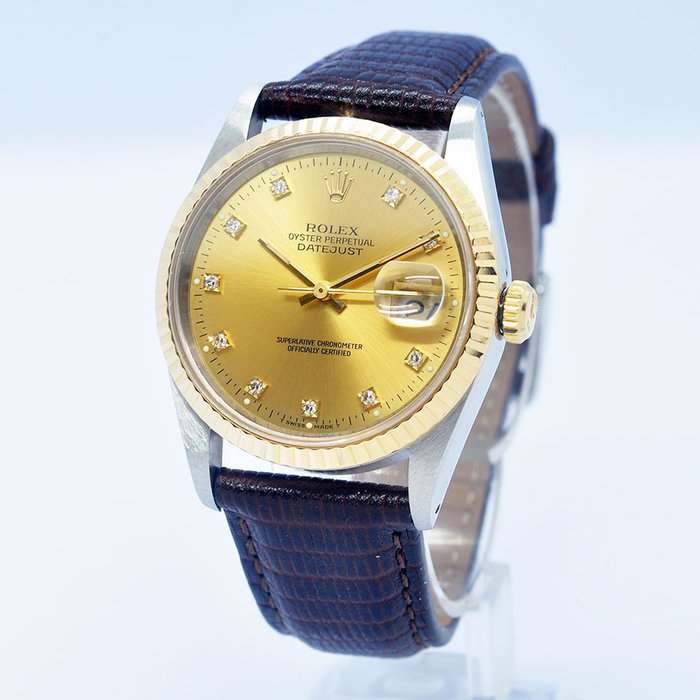 Rolex - Oyster Perpetual Datejust - Ref. 16233G - Homme - 1990-1999