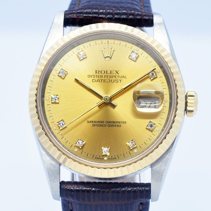 Rolex - Oyster Perpetual Datejust - Ref. 16233G - Homme - 1990-1999