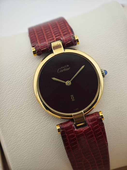 Cartier - Must de Cartier Vendôme %27Burgundy Dial%27 - Ref. 1809 - Femme - 1990-1999