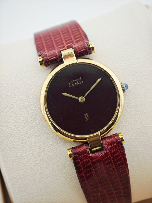 Cartier - Must de Cartier Vendôme %27Burgundy Dial%27 - Ref. 1809 - Femme - 1990-1999
