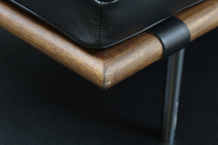 Knoll - Ludwig Mies van der Rohe - Canapé - Canapé-lit Barcelone - Bois, Cuir