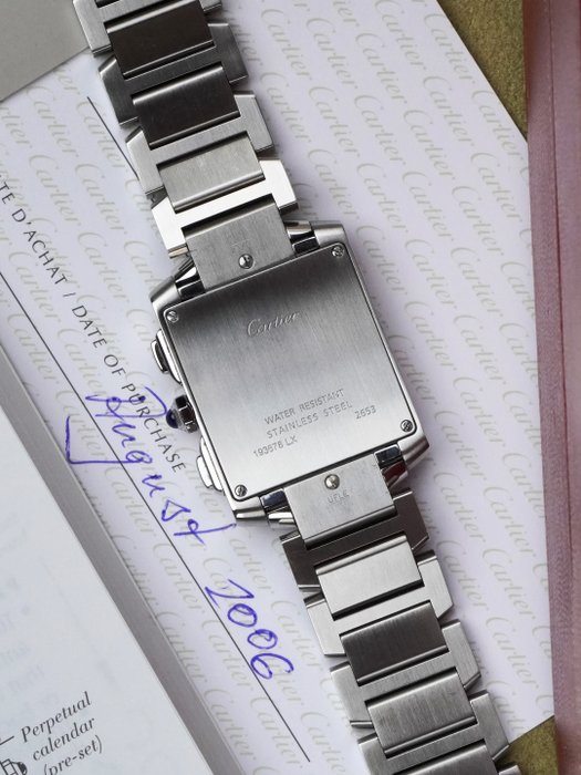 Cartier - Tank Française Chronoflex - 2653 - Unisexe - 2000-2010