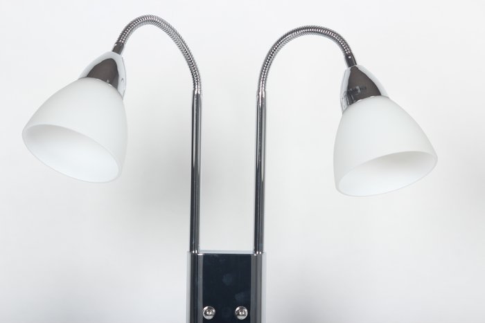 Nordlux - Lampadaire - Ray 2 spots - Chrome et blanc - Métal