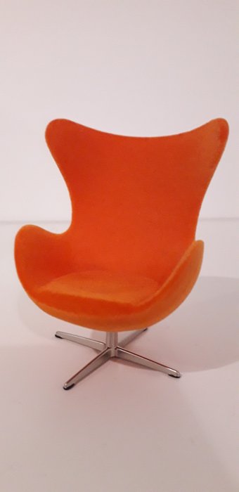 Minimii - Arne Jacobsen - Chaise - Fauteuil Lounge Oeuf Miniature - Acier, Polyuréthane