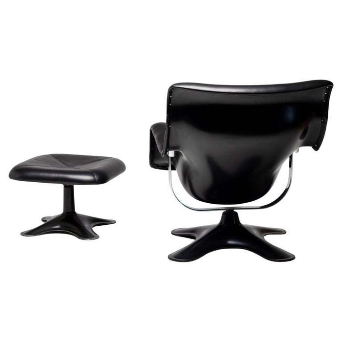 Haimi - Yrjö Kukkapuro - Chaise longue (2) - Cuir, Fibre de verre