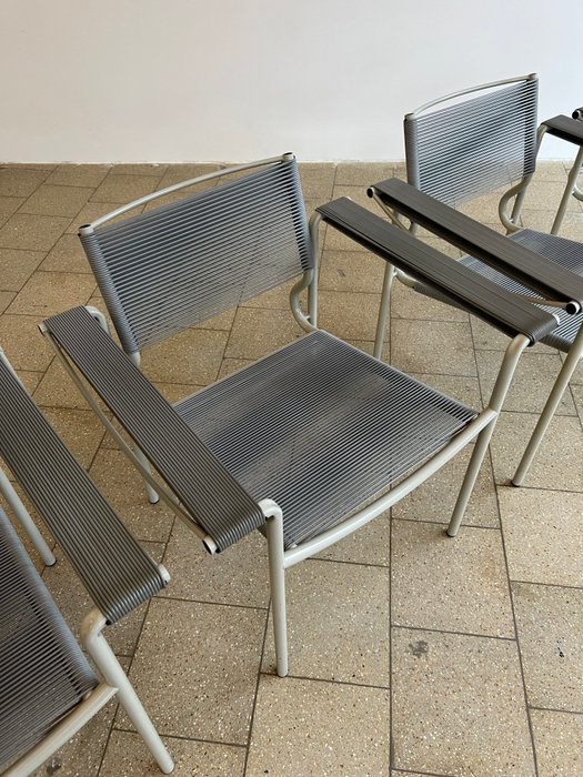 Alias - Giandomenico Belotti - Chaise (4) - Fauteuil Spaghetti 109 - Métal, PVC