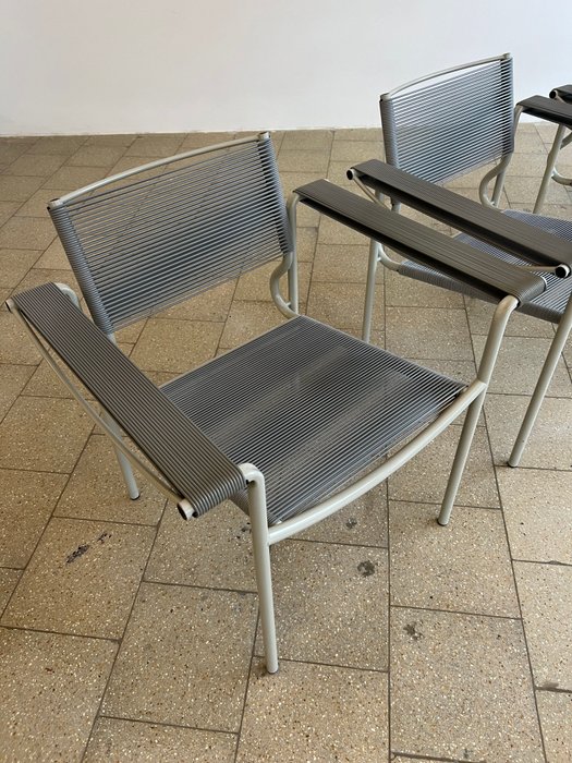 Alias - Giandomenico Belotti - Chaise (4) - Fauteuil Spaghetti 109 - Métal, PVC