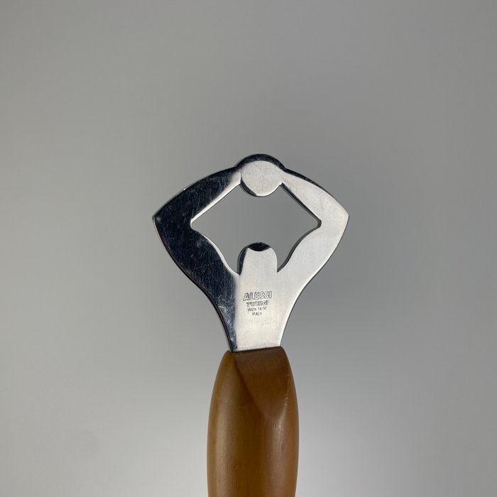 Alessi - Andrea Branzi - Ouvre-bouteille - AB07 - Acier, Bois - Twergi